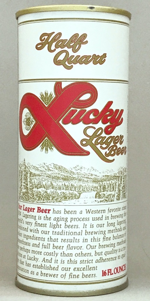 Lucky Lager Beer 16 Oz Tab Top Can