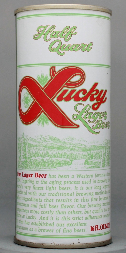 Lucky Lager Beer 16 Oz Tab Top Can