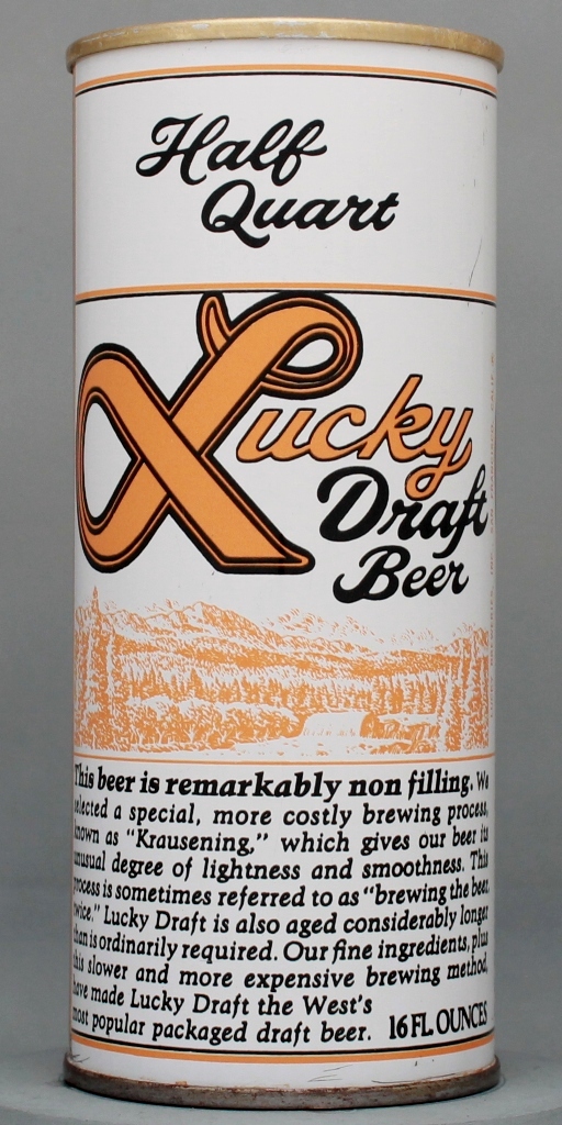 Lucky Beer 16 Oz Tab Top Can