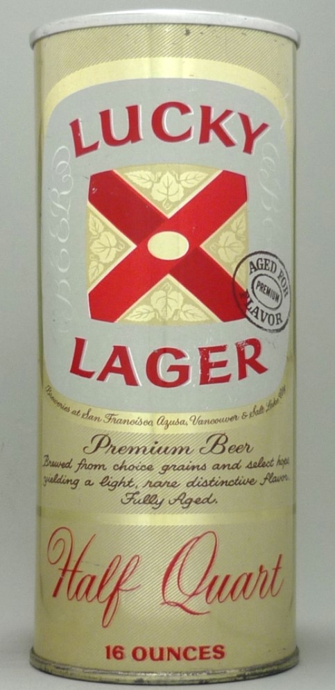 Lucky Lager Aged For Flavor Beer 16 Oz Zip Top Can