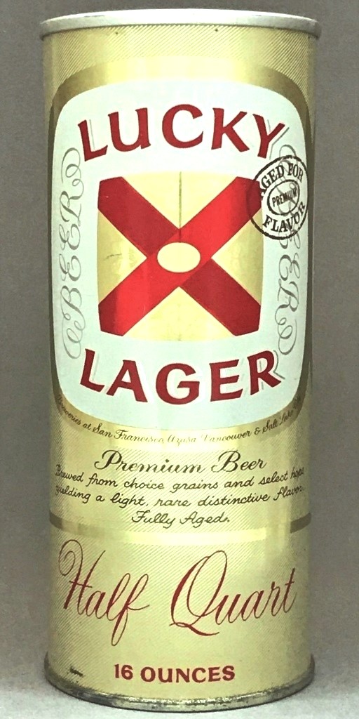 Lucky Lager Premium Beer 16 Oz Zip Top Can