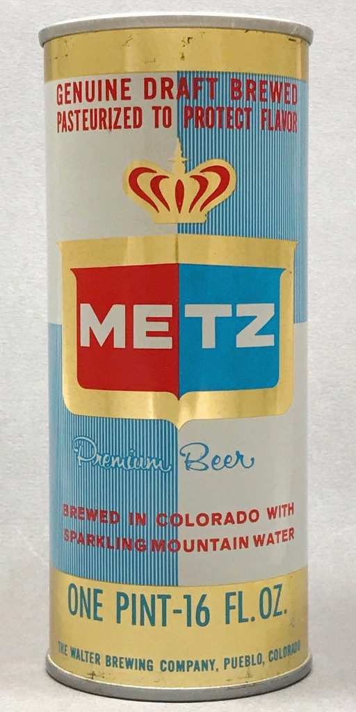 Metz Premium Beer 16 Oz Tab Top Can