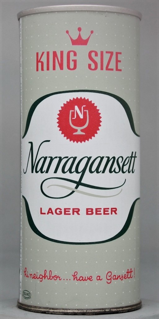 Narragansett Lager Beer 16 Oz Zip/Tab Top Can