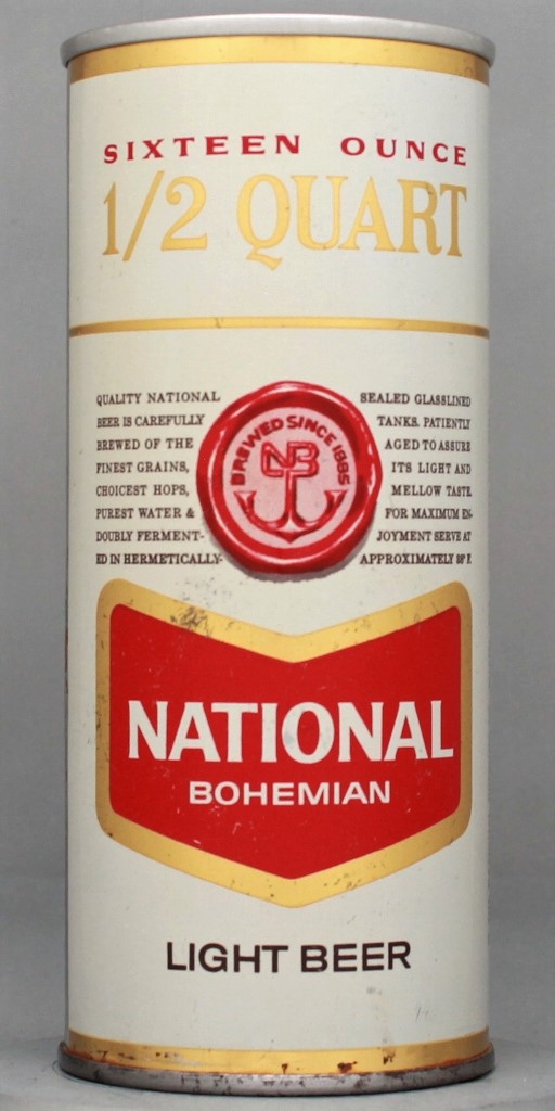 National Bohemian Light Beer 16 Oz Tab Top Can