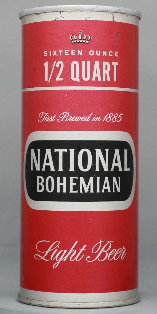 National Bohemian Light Beer 16 Oz Zip/Tab Top Can