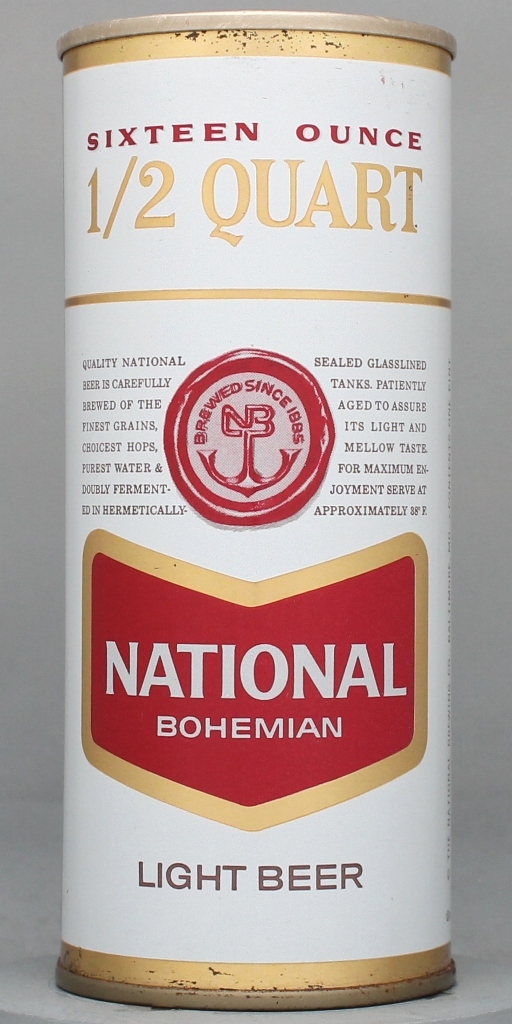 National Bohemian Light Beer 16 Oz Tab Top Can