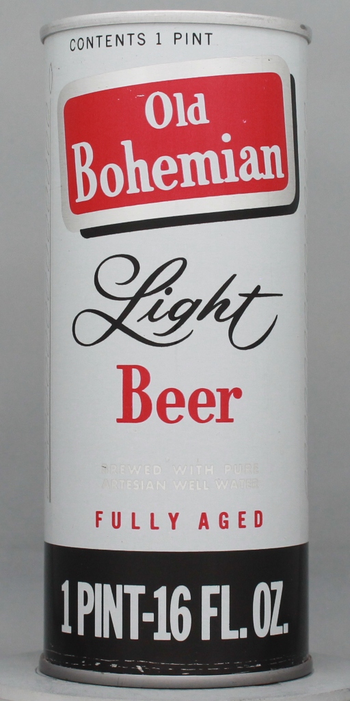 Old Bohemian Light Beer 16 Oz Tab Top Can