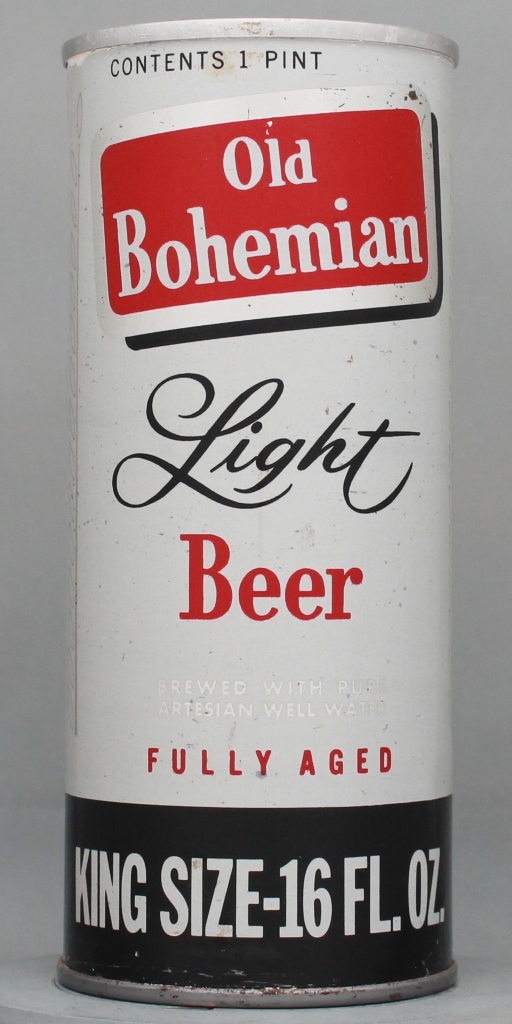 Old Bohemian Light Beer 16 Oz Tab Top Can