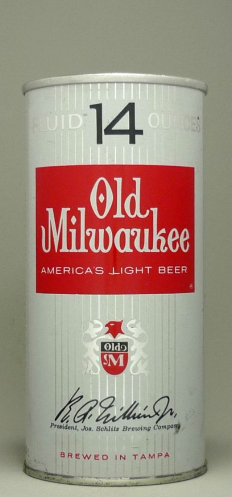 Old Milwaukee America's Light Beer 14 Oz Tab Top Can