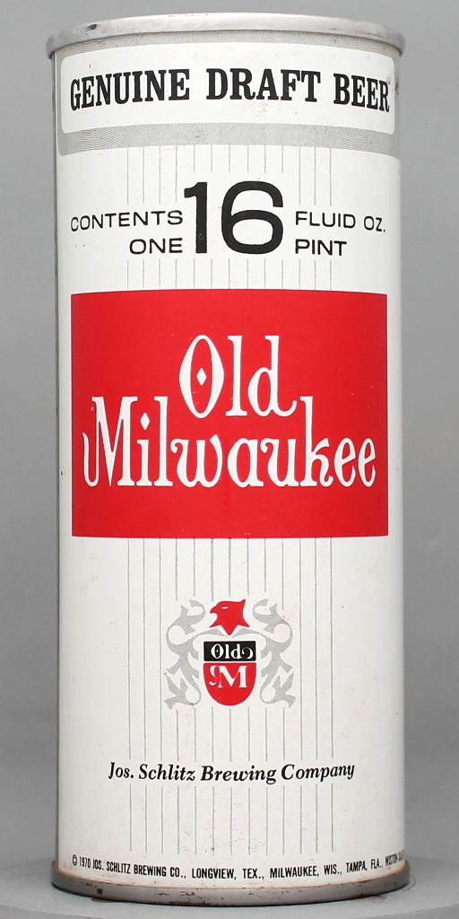 Old Milwaukee Genuine Draft 16 Oz Tab Top Can