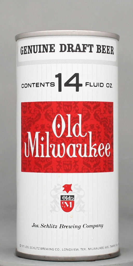 Old Milwaukee Genuine Draft 14 Oz Tab Top Can