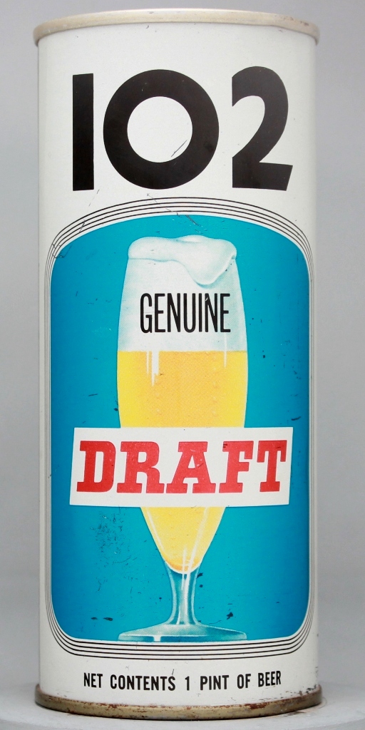 102 Genuine Draft 16 Oz Tab Top Can