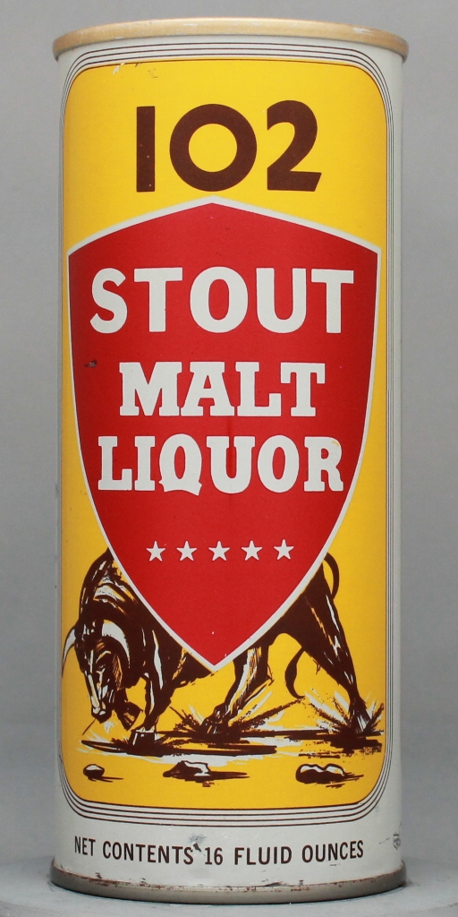 102 Stout Malt Liquor 16 Oz Tab/Insert Top Can