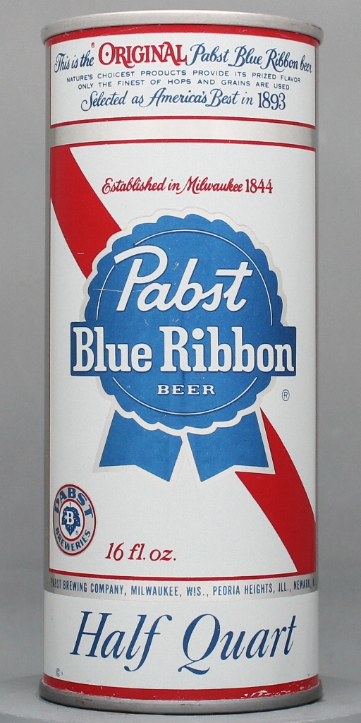 Pabst Blue Ribbon Beer 16 Oz Tab Top Can