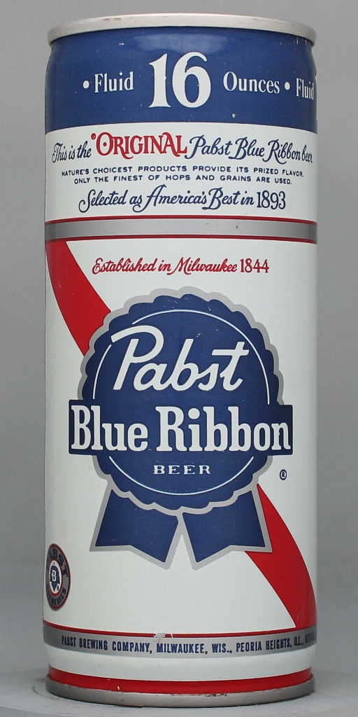 Pabst Blue Ribbon Beer 16 Oz Tab/Stay Top Can