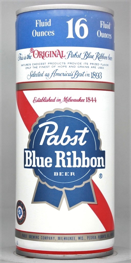 Pabst Blue Ribbon Beer 16 Oz Tab Top Can