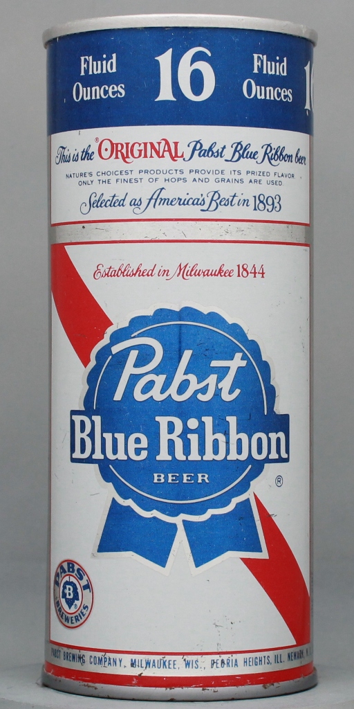 Pabst Blue Ribbon Beer 16 Oz Tab Top Can