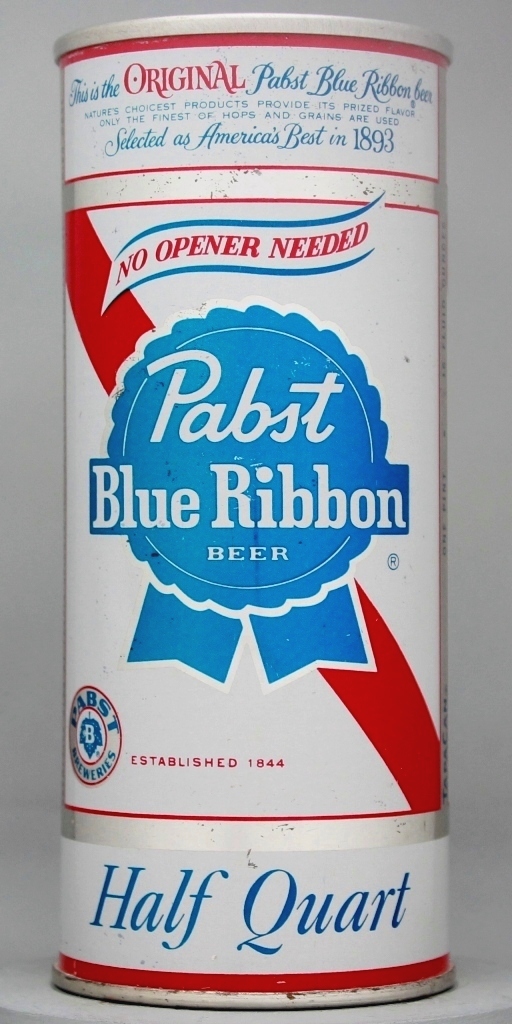 Pabst Blue Ribbon Beer 16 Oz Zip/Tab Top Can