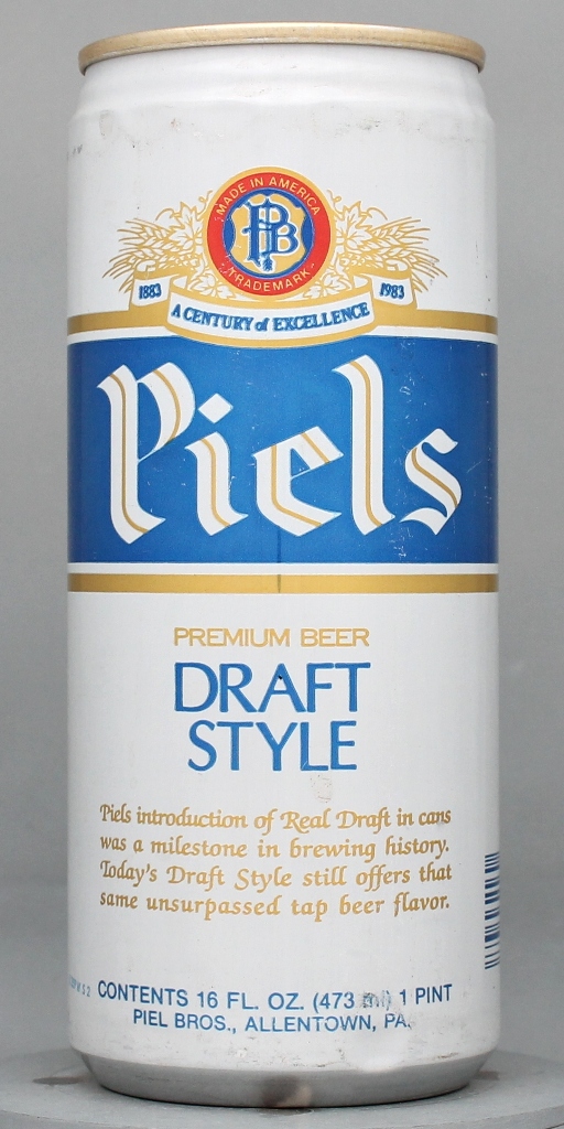 Piels Draft Style Premium Beer Draft 16 Oz Tab Top Can