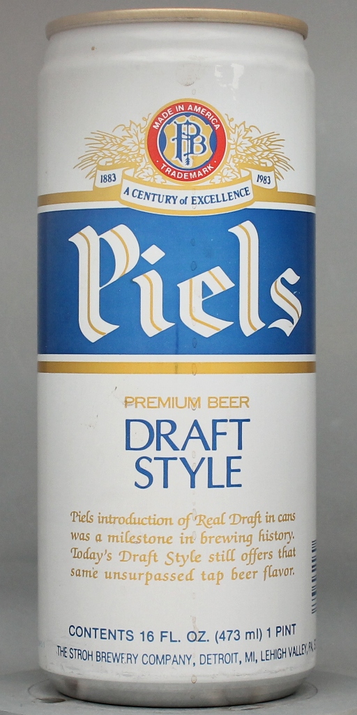 Piels Draft Style Premium Beer 16 Oz Tab Top Can
