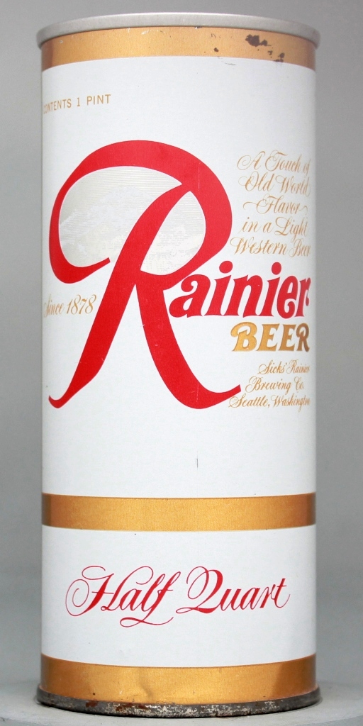Rainier Beer 16 Oz Tab Top Can