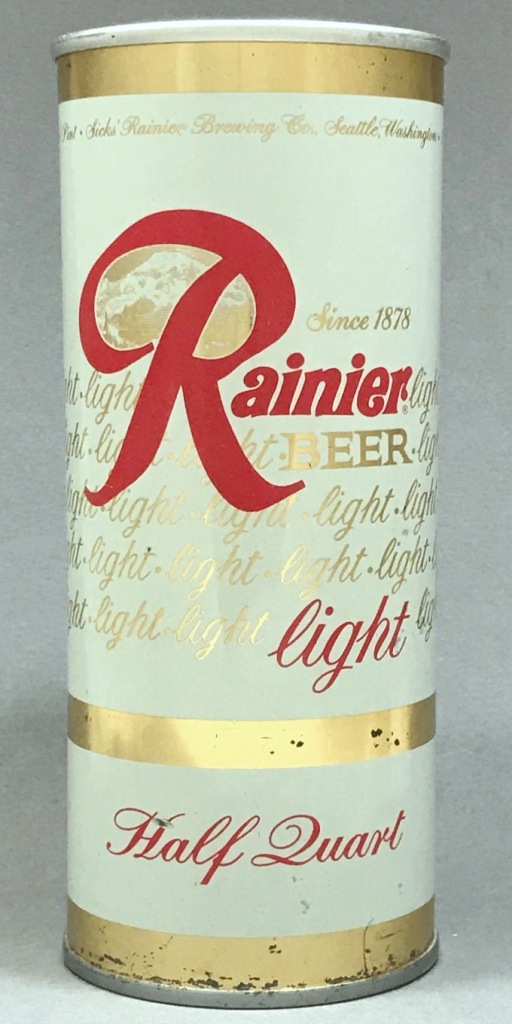 Rainier Light Beer 16 Oz Tab Top Can
