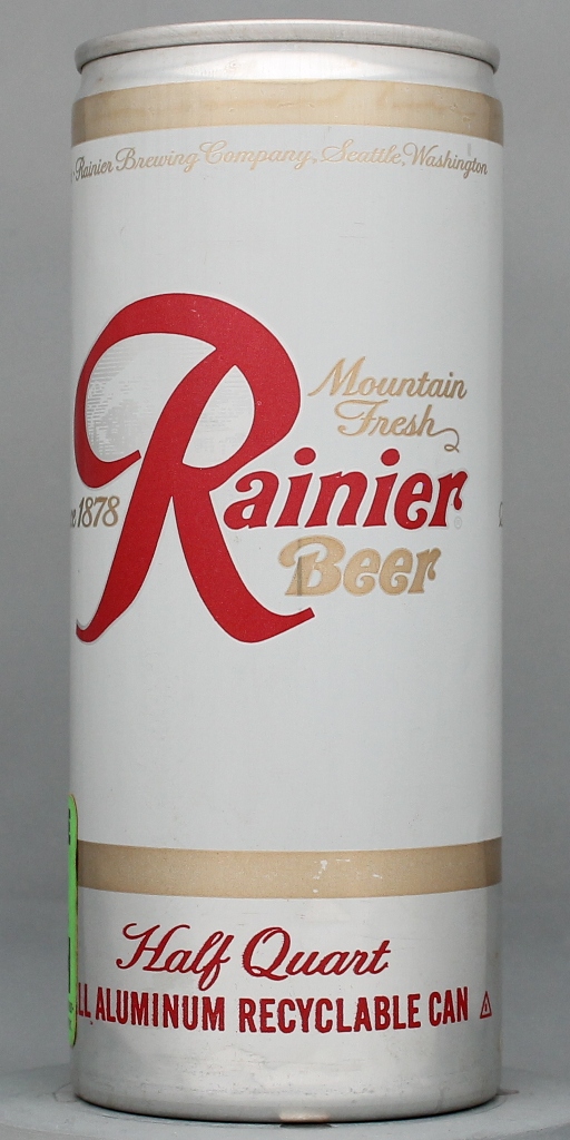 Rainier Beer 16 Oz Tab Top Can