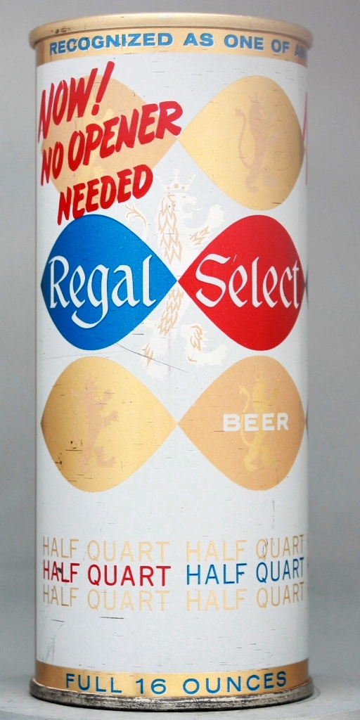 Regal Select Beer 16 Oz Zip/Insert Top Can