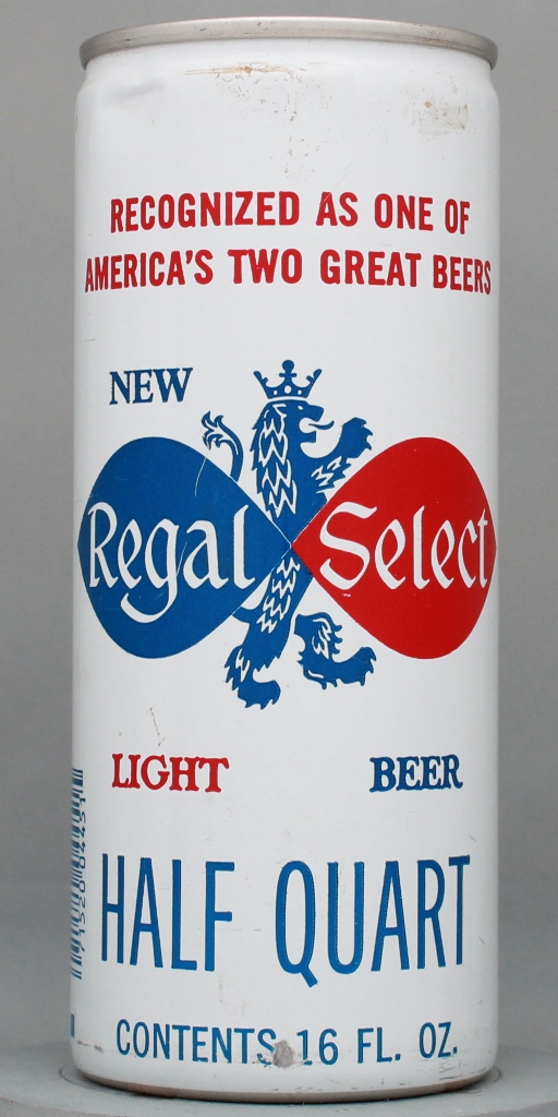 Regal Select Beer 16 Oz Tab Top Can