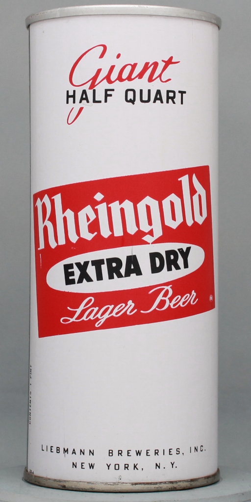 Rheingold Extra Dry Lager Beer 16 Oz Zip Top Can