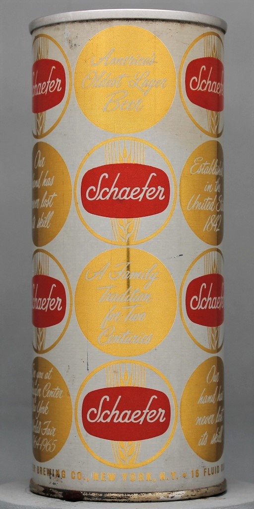 Schaefer Beer 16 Oz Zip Top Can