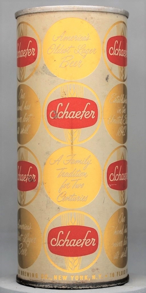 Schaefer America's Oldest Lager Beer 16 Oz Zip Top Can
