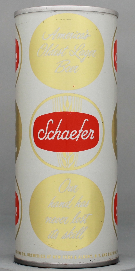 Schaefer Beer 16 Oz Tab Top Can