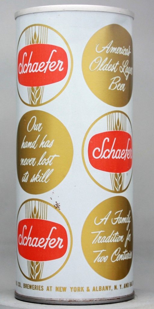 Schaefer Beer 16 Oz Tab Top Can