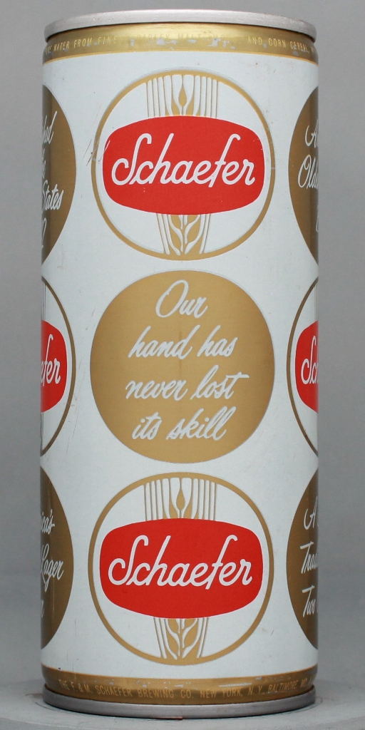 Schaefer Beer 16 Oz Tab Top Can