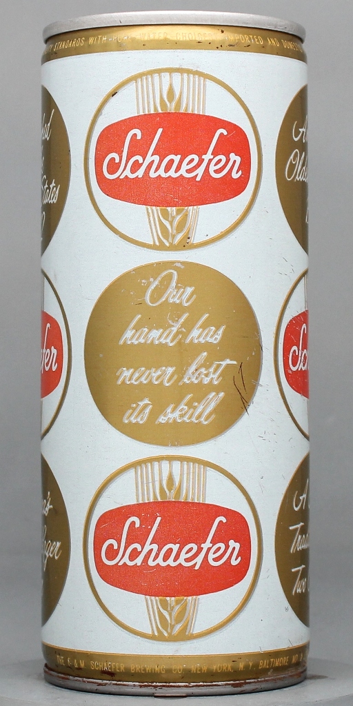 Schaefer America's Oldest Lager Beer 16 Oz Tab Top Can