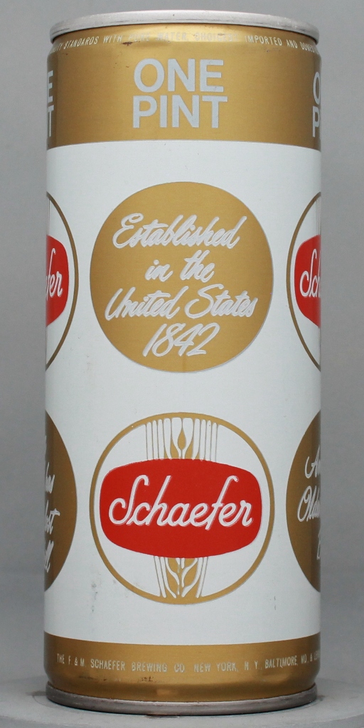 Schaefer Beer 16 Oz Tab Top Can