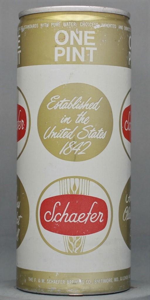 Schaefer America's Oldest Lager Beer 16 Oz Tab/Stay Top Can