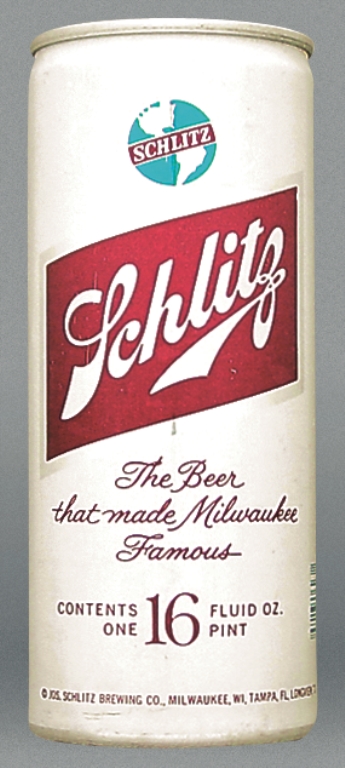 Schlitz Beer 16 Oz Tab Top Can