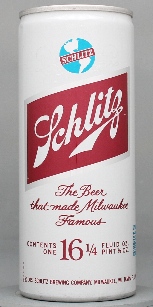Schlitz Beer 16 Oz Tab Top Can