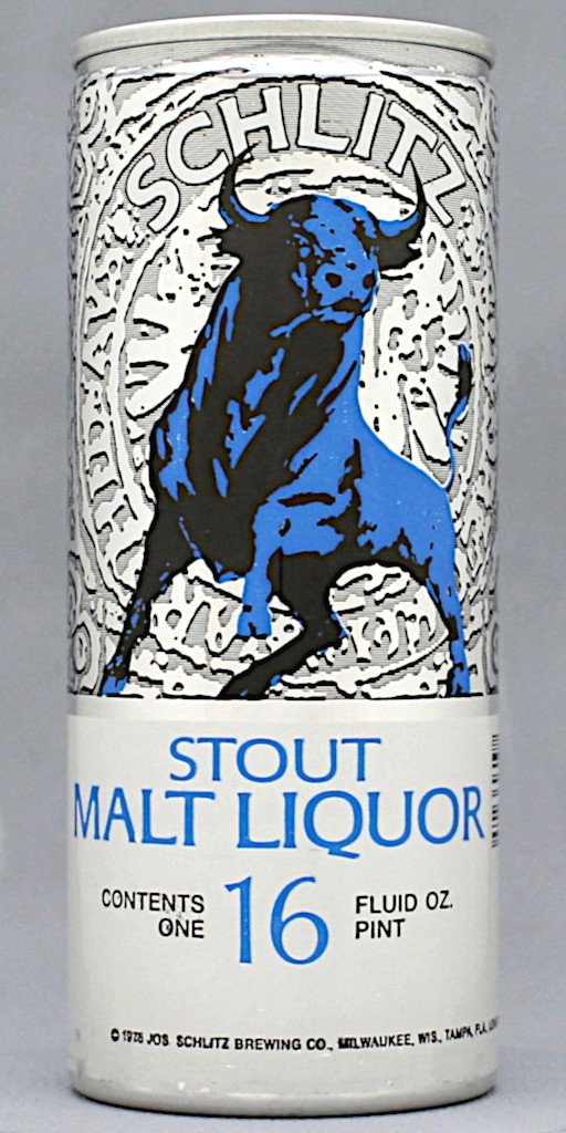 Schlitz Stout Malt Liquor 16 Oz Tab Top Can