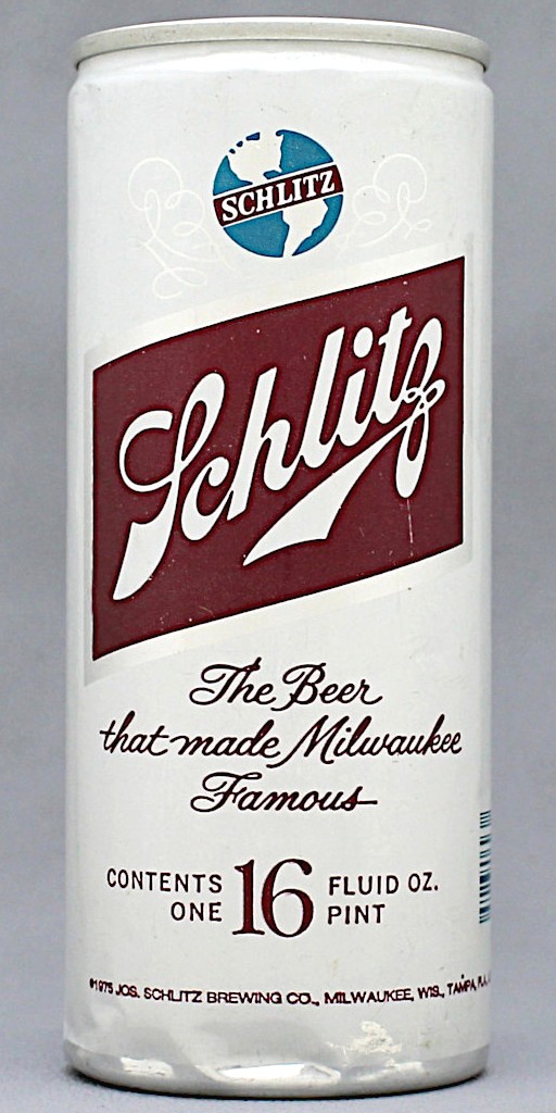 Schlitz Beer 16 Oz Tab Top Can