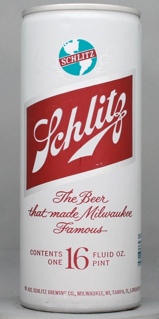Schlitz Beer 16 Oz Tab Top Can