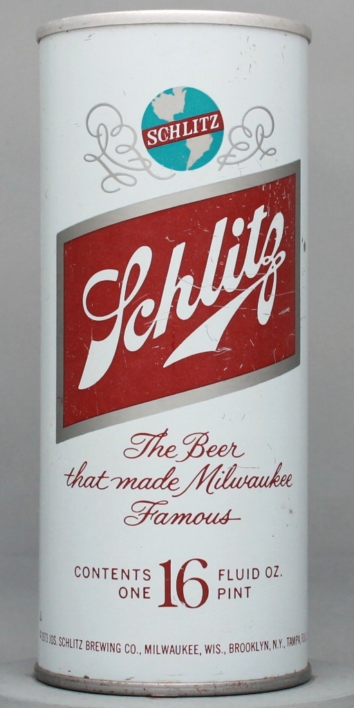Schlitz Beer 16 Oz Tab Top Can