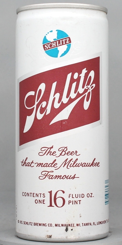 Schlitz Beer 16 Oz Tab Top Can