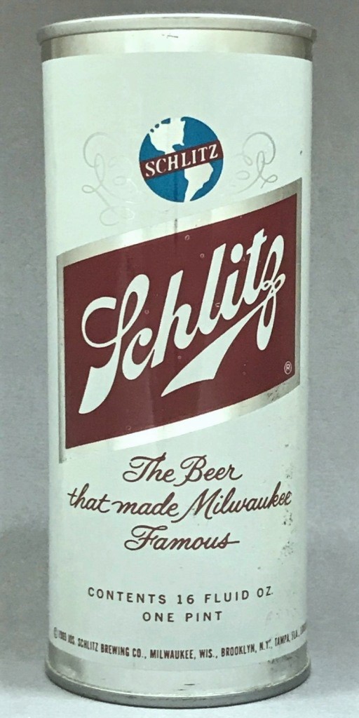 Schlitz Beer 16 Oz Tab Top Can