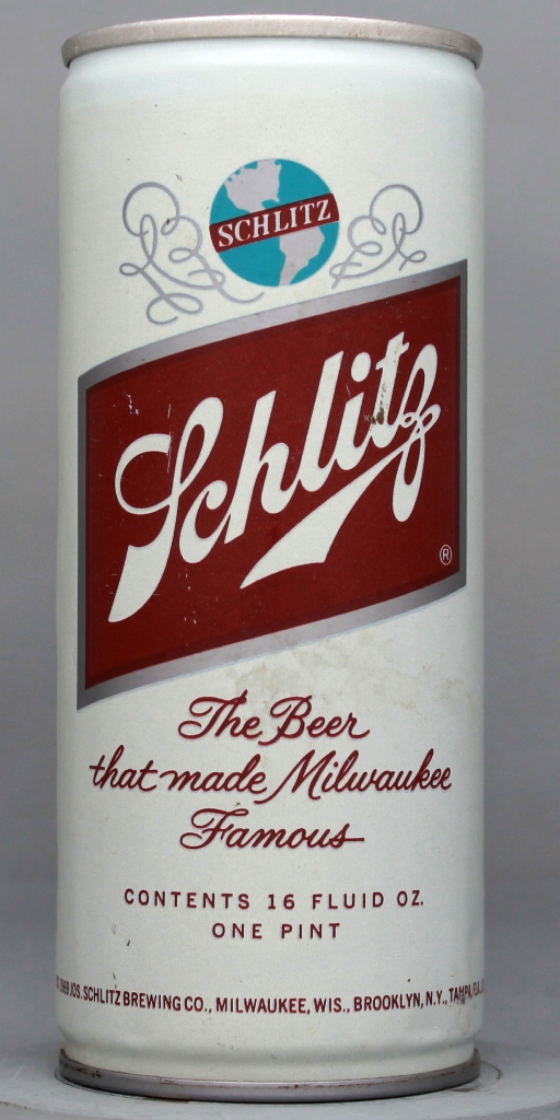 Schlitz Beer 16 Oz Tab Top Can