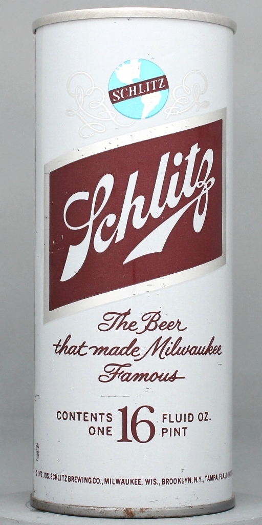 Schlitz Beer 16 Oz Tab Top Can