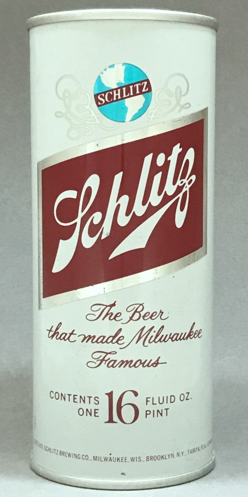 Schlitz Beer 16 Oz Tab Top Can