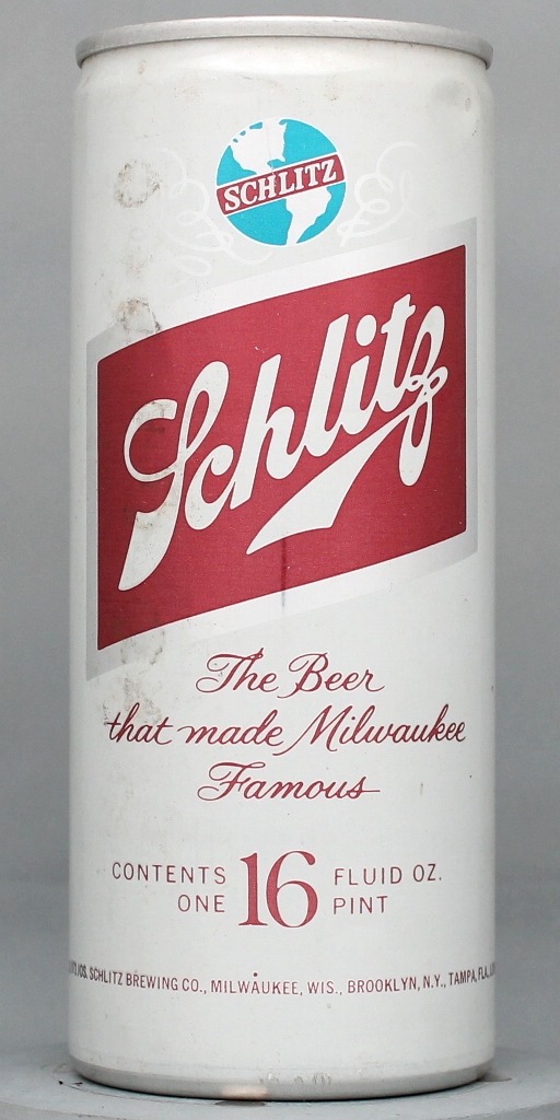 Schlitz Beer 16 Oz Tab Top Can